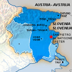 Cartina del Friuli Venezia Giulia / Zemljevid Furlanije Juliske Krajne